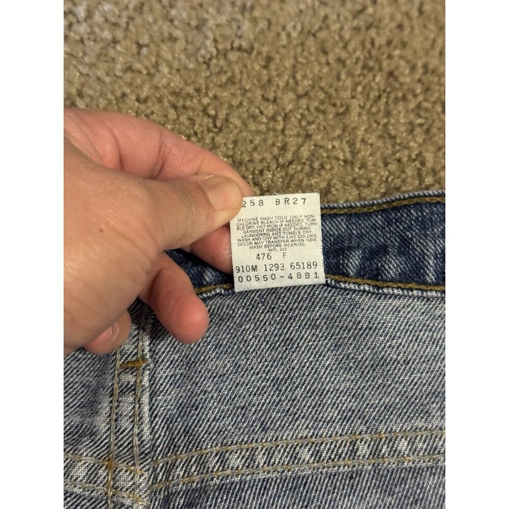 ‘93 VTG LEVIS 550 Denim Jeans 38x36 (Fits 36x35) Casual Tapered Med Wash - Picture 4 of 10